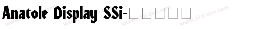 Anatole Display SSi字体转换